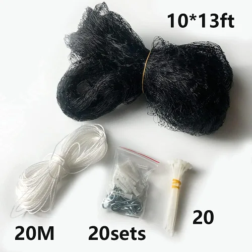 Vista 4 de YOKMO - Red de barandilla para balcón para gatos, malla anticaídas, nailon negro, 10 x 13 pies