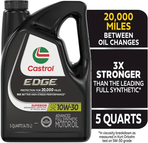 Vista 2 de Castrol EDGE 10W-30 Aceite de motor sintético completo avanzado, 5 cuartos de galón