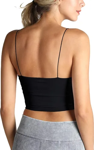 Vista 2 de NIKIBIKI Camisa sin costuras, de tirantes delgados, para mujer, talla única