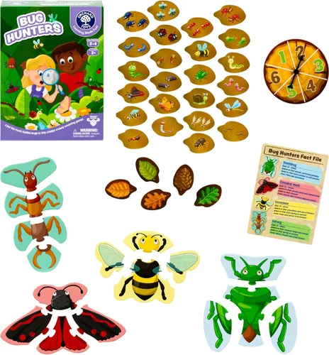 Vista 2 de Juego de cazadores de insectos de Orchard Toys, aprende a contar y habilidades de observación mientras corres para ser el primero en construir tu