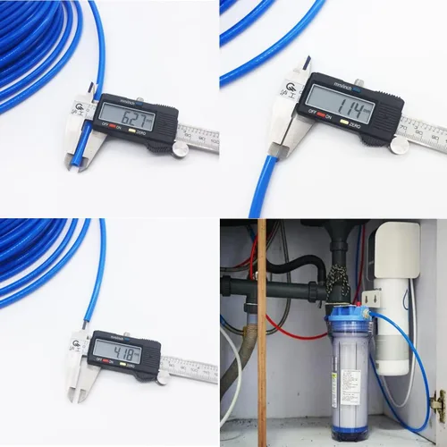 Vista 5 de Tubo de manguera de agua de 1/4 pulgadas para purificadores de agua RO Sistema de distribución Tubería de riego por goteo, longitud 32.8 ft 33 pies