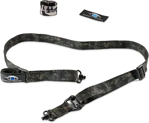 Vista 10 de Eslinga de rifle - Eslinga duradera de dos puntos con lengüeta de ajuste rápido, soportes QD dobles y banda de camuflaje gratis