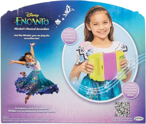 Vista 4 de Disney Acordeón musical de Encanto Mirabel, ideal como accesorio de disfraz o para juegos de simulación