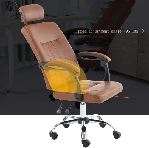 Vista 3 de Silla de oficina Silla de oficina Silla de escritorio ajustable en altura Silla de escritorio ergonómica de cuero PU Silla de computadora cómoda