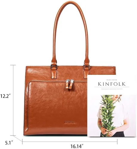 Vista 4 de BOSTANTEN Maletín de cuero para mujer con cartera de cuero BOSTANTEN para mujer