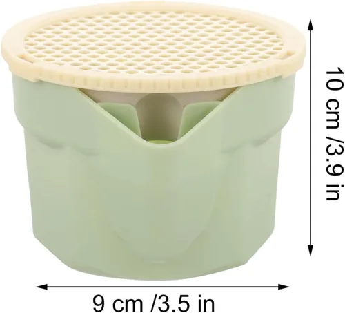 Vista 5 de POPETPOP Taza hidropónica de hierba para gatos, 3.93 x 3.54 x 2.48 pulgadas, maceta de doble capa sin suelo para gatos de interior, bandeja