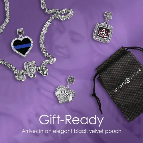 Vista 5 de Inspired Silver - Dije de corazón de plata pavimenta para pulsera con joyas de circonita cúbica