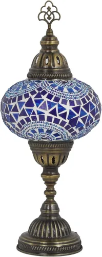 Vista 11 de Lámpara turca de mesa con 10 variantes Lámpara turca marroquí con base de bronce Lámpara de noche Tiffany hecha a mano Lámpara de noche