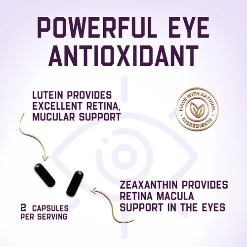 Vista 6 de Nature's Peak - Vitaminas para los ojos, vitamina 3 veces más fuerte para la salud ocular con luteína y zeaxantina, Vision Macular Health Soporte