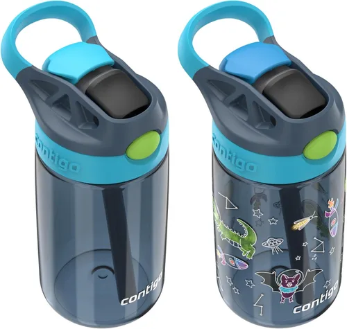 Vista 26 de Contigo Aubrey - Botella de agua para niños, paquete de 2, 20 onzas, azalea/jade y frambuesa azul. Azalea, tapa a prueba de derrames, apta