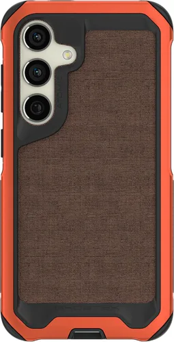 Vista 109 de Ghostek Atomic - Funda delgada para Galaxy Z Flip 4, parte trasera de aramida con parachoques de aluminio rojo, funda protectora de doble capa a