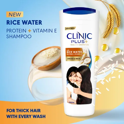 Vista 2 de Clinic Plus Con Agua de Arroz Champú Fuerte y Espeso - 5.9 fl oz