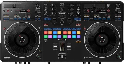 Vista 2 de DDJ-REV7, paquete de controlador DJ de 2 canales con estuche Magma CTRL y cubierta Decksaver