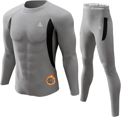 Vista 37 de Conjunto de ropa interior térmica para hombre, ropa interior larga 1#verde militar