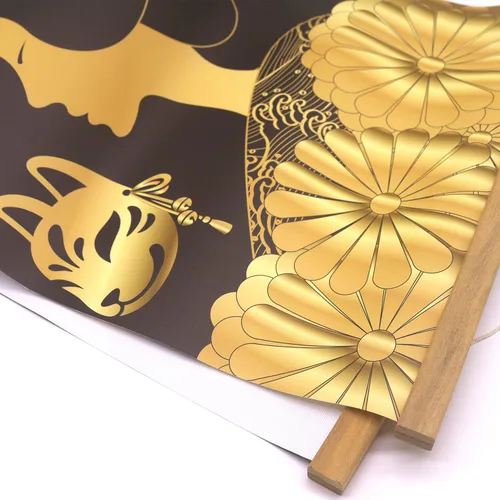 Vista 7 de Warrior's Dreams - Póster impreso en lienzo para pared, con casco blindado, espíritu samurái con pergamino de madera, listo para colgar, decoración