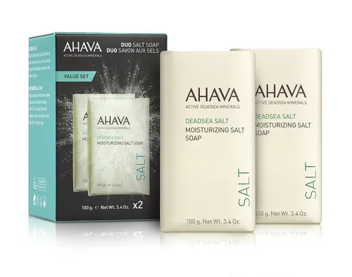 Vista 9 de AHAVA Jabón hidratante de sal del Mar Muerto, barra limpiadora facial y corporal para humedecer la piel, enriquecido con una exclusiva mezcla