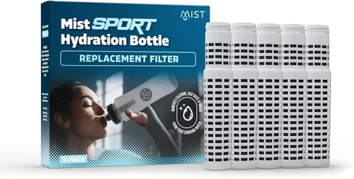 Vista 10 de Mist Filtro de repuesto para botella de agua deportiva, filtro de repuesto que dura 32 galones (2 meses) para agua pura y libre de contaminantes