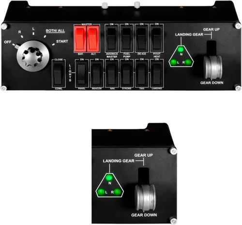 Vista 7 de Logitech Pro Flight Timón Pedales & Pro Flight Switch Panel, BLANCO