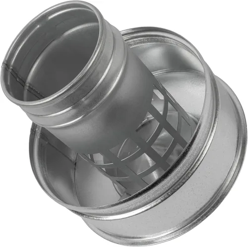 Vista 8 de Vent Systems Tapa redonda de ventilación de techo de 4 pulgadas, protector de lluvia de chimenea de acero galvanizado con escudo contra el viento