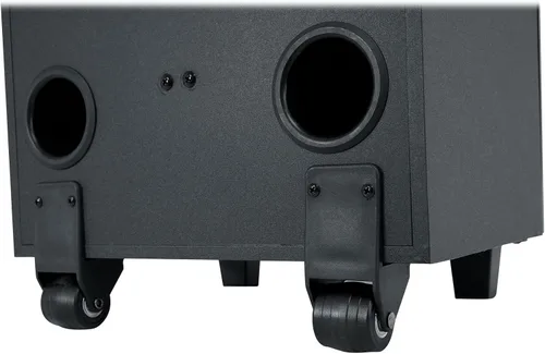 Vista 10 de Rockville Rockngo 800 - Altavoz Bluetooth portátil de 10 pulgadas, luces LED, ruedas, prioridad de micrófono, para fiestas y eventos al aire libre