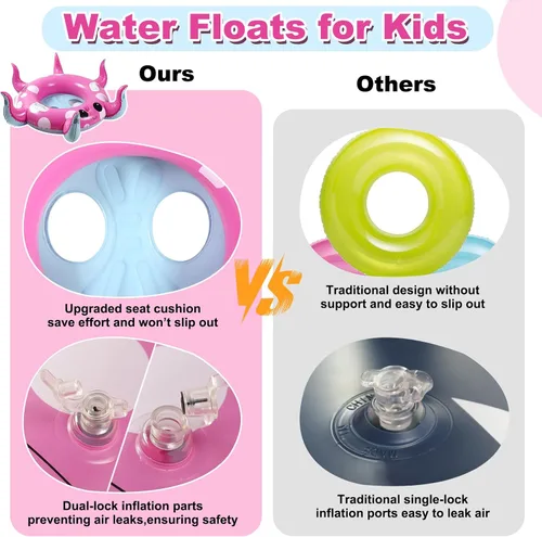 Vista 5 de Motiloo Octopus - Flotador de piscina para niños con pistola de agua, juguetes inflables de piscina para niños de 3 a 12 años de edad, fiestas