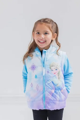 Vista 2 de Disney Frozen Elsa - Chaleco con cremallera para niñas de 2 a niños pequeños