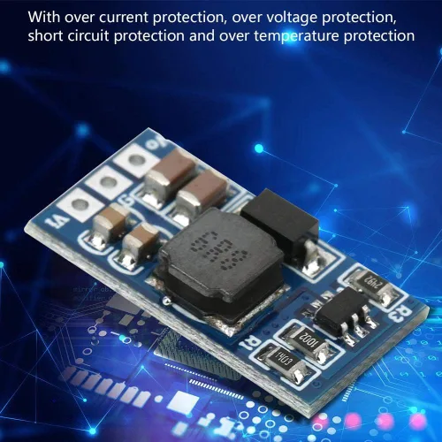 Vista 6 de Módulo convertidor de impulso DC-DC de 2.6-5.5 a 5V/6V/9V/12V, regulador de voltaje elevador, convertidor de voltaje para motor LED (9V, sin pin), 2