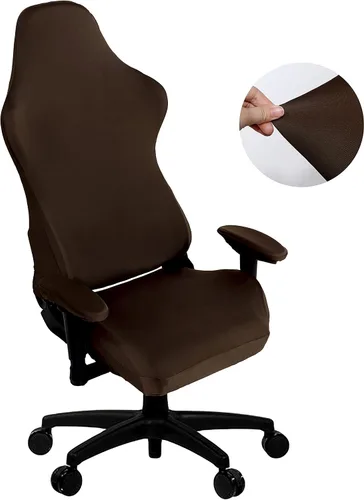 Vista 13 de SARAFLORA - Fundas elásticas para silla de computadora para sillón, silla giratoria, silla de juego, silla de computadora (negro, extragrande)
