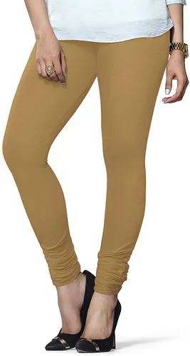 Vista 7 de ladyline Leggings Churidar elásticos de algodón para mujer Extra largos de longitud completa de cintura alta Talla regular y grande Pantalones