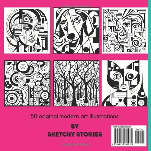 Vista 2 de Cubism Abstract Art Coloring Book Unleash Your Creativity With Modern Art