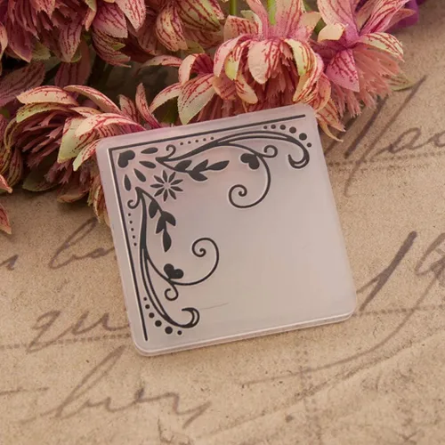 Vista 5 de Plantilla de carpeta de grabación en relieve de plástico con encaje para bricolaje álbum de recortes, álbum de fotos, tarjetas, fabricación
