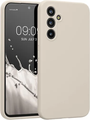 Vista 172 de kwmobile Funda compatible con Samsung Galaxy A13 4G - Funda delgada de silicona TPU - Acabado suave al tacto - Amarillo radiante