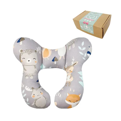 Vista 10 de Almohada para reposacabezas de bebé para cochecito de bebé, almohadas de apoyo para el cuello de dibujos animados para bebés, cojín de protección