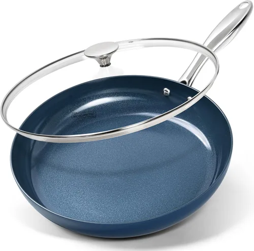 Vista 9 de MICHELANGELO - Sartén pequeña para freír - Sartén antiadherente de 8 pulgadas con tapa, sartén de tortilla no tóxica con mango de acero inoxidable