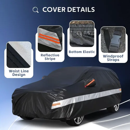Vista 2 de Funda de coche SUV personalizada para Audi Q2 2016-2023, 100% impermeable, transpirable, para exteriores, protección contra el sol, la lluvia