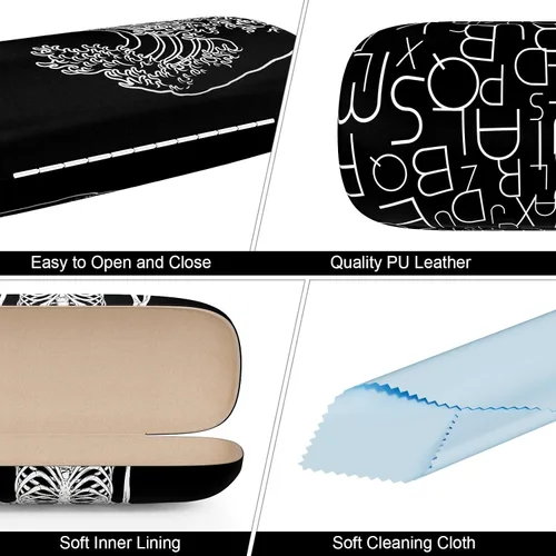 Vista 4 de Estuche para lentes, funda protectora rígida para gafas, unisex, para mujeres y hombres