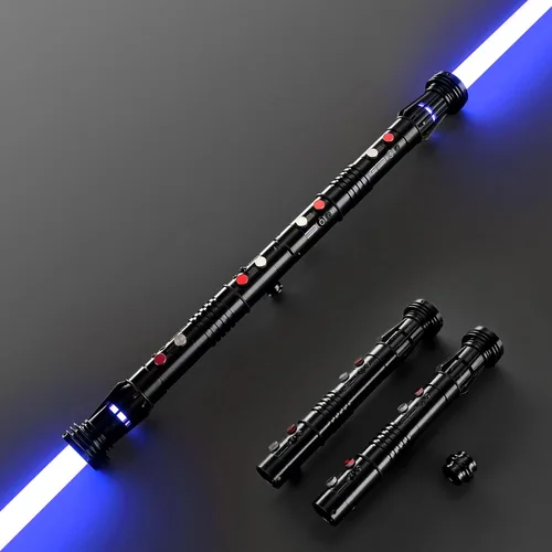 Vista 8 de DAMIENSABER - Sable de luz RGB3.0 de doble hoja con balanceo suave, sable de luz de duelo con control de movimiento, 16 fuentes de sonido, sables
