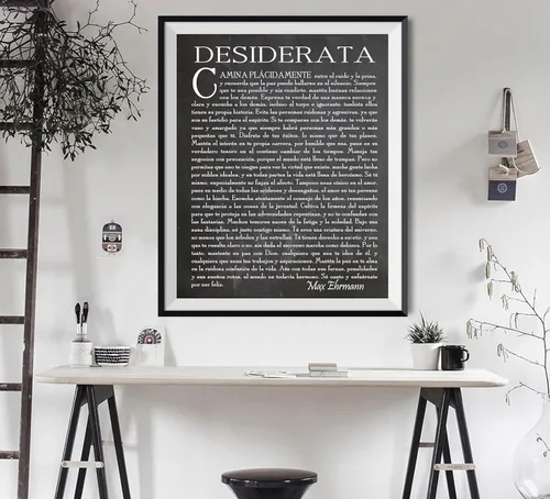 Vista 4 de Poema Desiderata en Español Desiderata Poster de Poesía Desiderata Regalo de Graduación Poema para Estudiante Graduado por Max Erhmann 1927