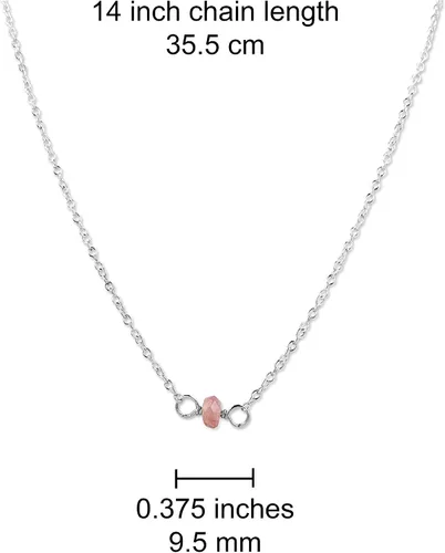 Vista 224 de Gargantilla de piedra natal – Regalo de cumpleaños, regalo para niña, mujer, amiga, hija, esposa, mamá, ella, joyas de piedras preciosas para uso
