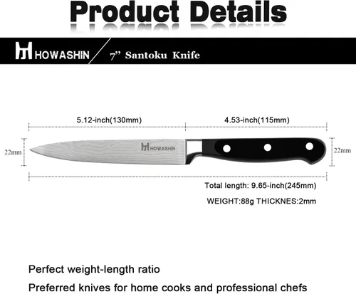 Vista 74 de Cuchillo de chef de 6 pulgadas, cuchillos de cocina, deshuesado de acero inoxidable alemán de alto carbono, cuchillo profesional para carne, aves