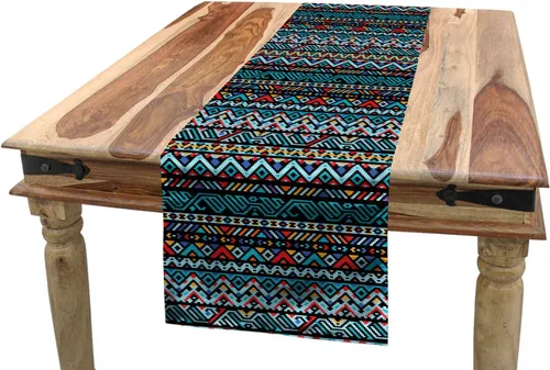 Vista 30 de Lunarable Camino de mesa tropical y manteles individuales, acuarela tucán loro flamenco piñas y flores silvestres sobre rombo, juego para decoración