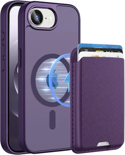 Vista 97 de Funda magnética para iPhone 12 Pro Max, cartera magnética desmontable con soporte para tarjetas, [compatible con MagSafe] grado militar, a prueba