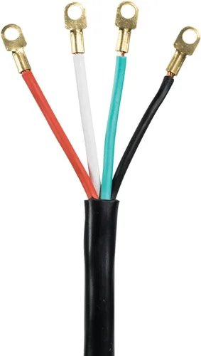 Vista 4 de Certified Appliance Accessories Cable de alimentación para electrodomésticos de 30 amperios, cable para secadora de 4 clavijas, 4 cables codificados