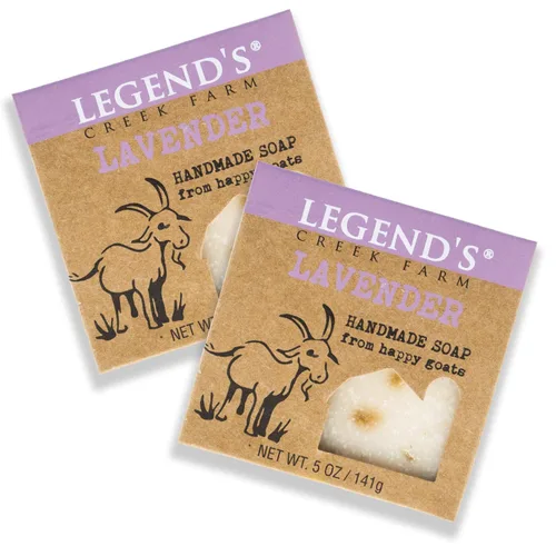 Vista 23 de Legend's Creek Farm Goat Milk Soap - Jabón hidratante limpiador para manos y cuerpo, jabón natural de 5 onzas para piel sensible, hecho a mano