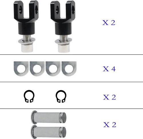 Vista 3 de Kit de Hardware de Montaje de Estriberas de Moto (29mm) para Softail FXST Low Rider Sport Glide Dyna FXR FX (negro)
