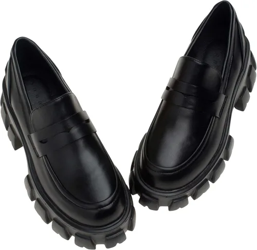 Vista 4 de AnnaKastle Mocasines de plataforma gruesa sin cordones para mujer