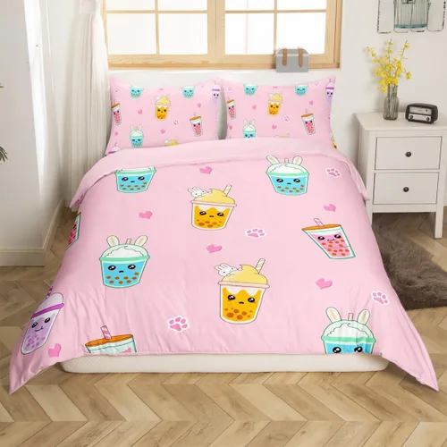 Vista 12 de Feelyou Funda de edredón de elefante de dibujos animados para niños, tamaño individual, juego de ropa de cama de cocodrilo para niños y niñas, funda