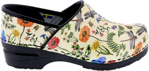 Vista 2 de BJORK Swedish Comfort - Zuecos de cuero para mujer, con estampado profesional