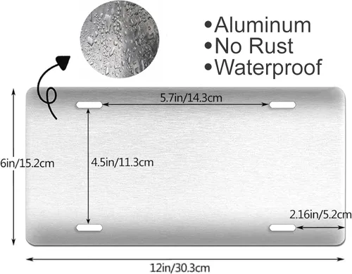 Vista 6 de Nuevo Leon NL - Placa de matrícula de aluminio de 6 x 12 pulgadas, gráfico reflectante