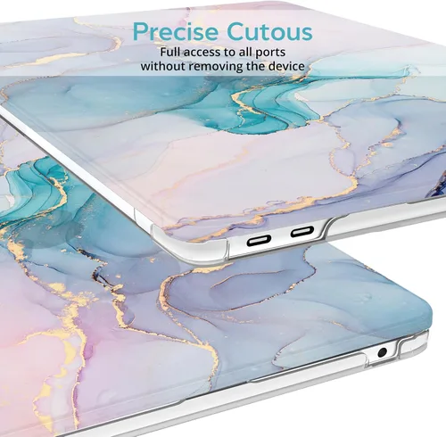 Vista 6 de B BELK - Funda compatible con MacBook Air de 13 pulgadas con chip M1 2021 2020 2019 2018 A2337 A2179 A1932, Plastic Hard Shell for MacBook Air